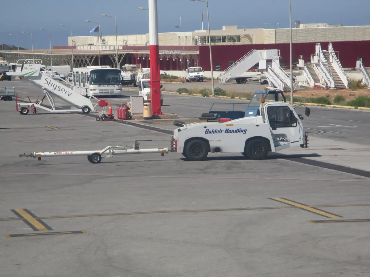 Airport vehicles at Chania Airport.jpg