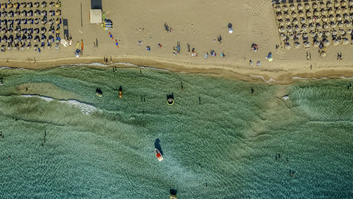 Strandlandskap vid Falassarna på västra Kreta
