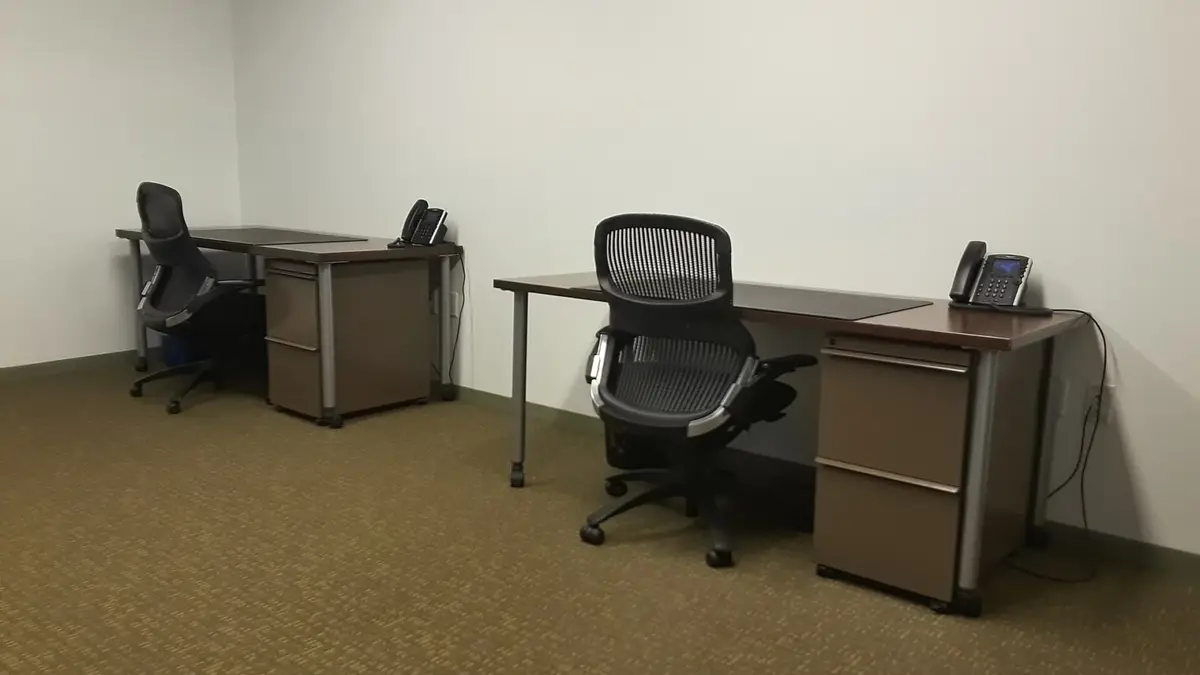 Empty office in a coworking building