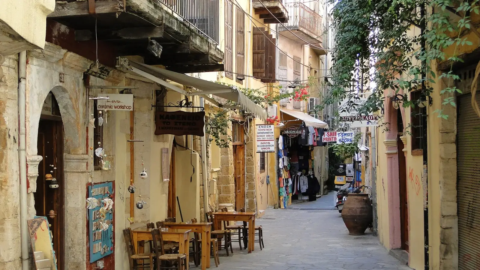 Bostadsgata i Chania
