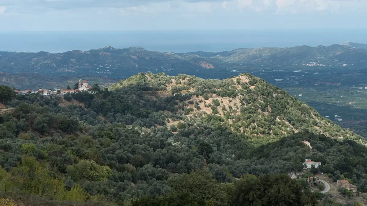 View from a road in Chania region, Crete 2021 10 17 2
