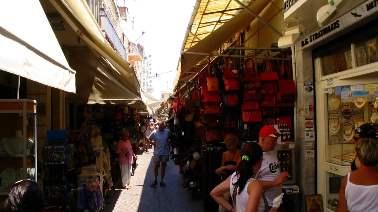 Butiksgata för lokalt hantverk i Chania