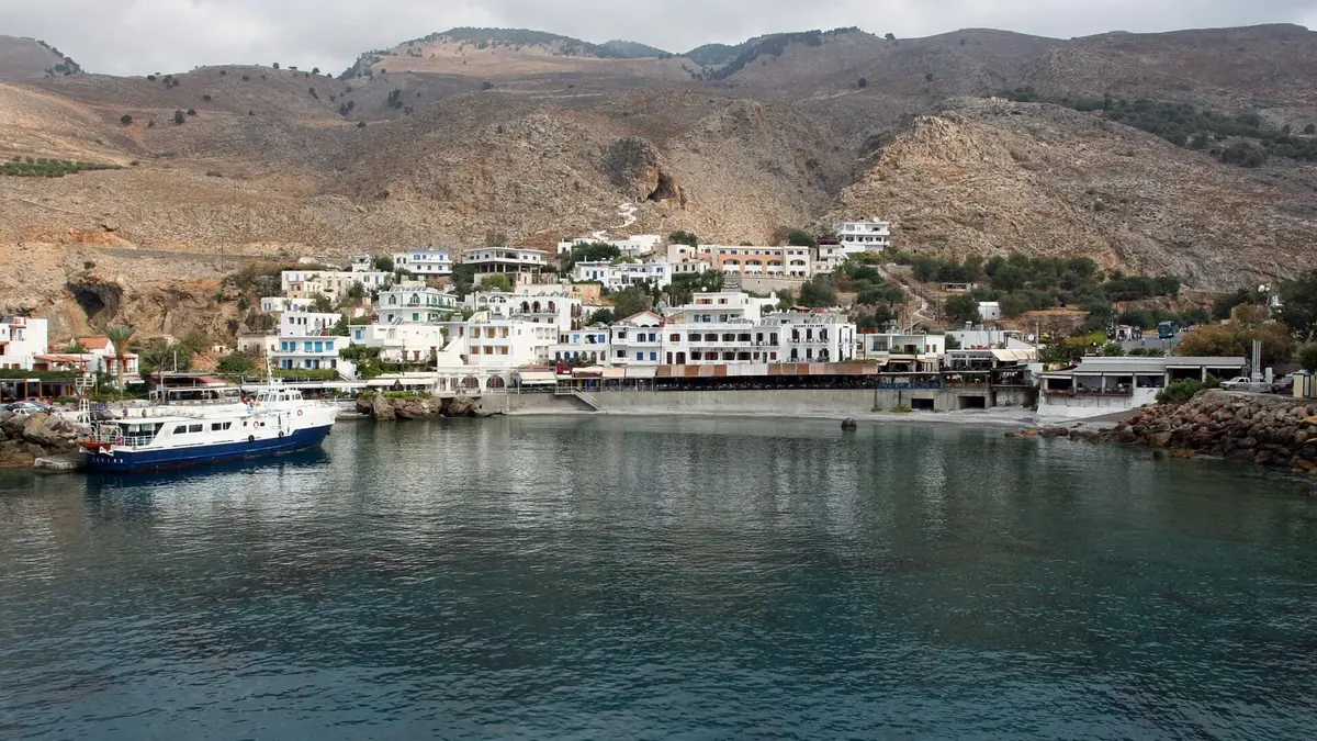 Chora Sfakion på Kretas sydkust i regionen Chania